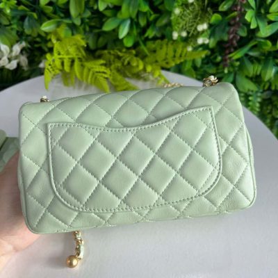 Pearl Crush Mini Rectangular Apple Green - Chanel