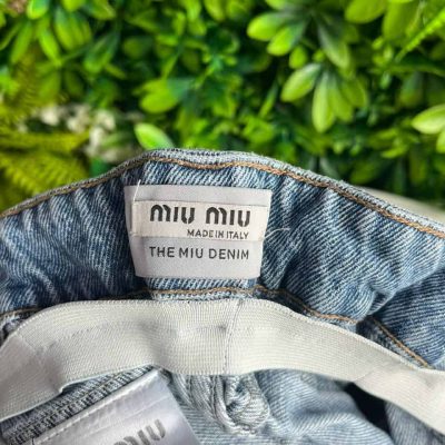 Paperbag Straight Jeans - Miu Miu
